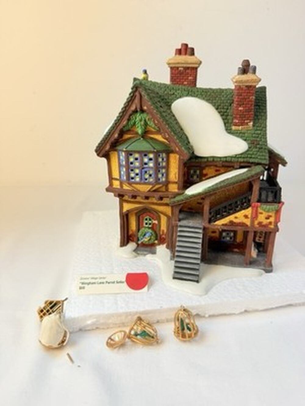 Retired Dept 56 Dickens Village Wingham Lane Parrot Seller - Read